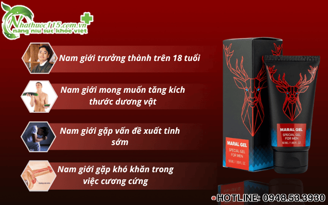 Đối tượng sử dụng Maral Gel
