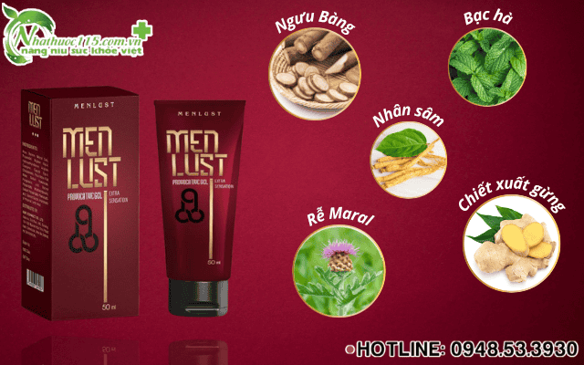Thành phần của Menlust Gel 