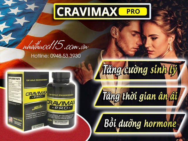  thuốc trị yếu sinh lý rối loạn cương dương cravimax pro